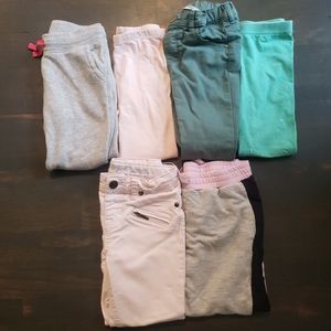 Lot of 6 pairs of girls pants - size 5T